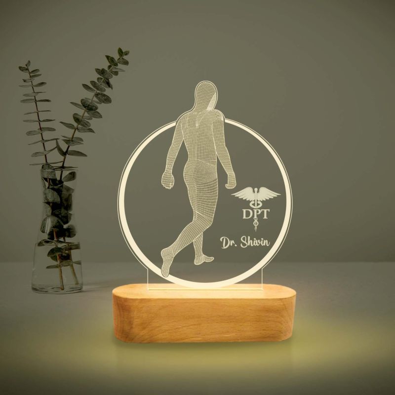 Personalized Physiotherapy Doctor Night Lamp with 7 Color Changing Light